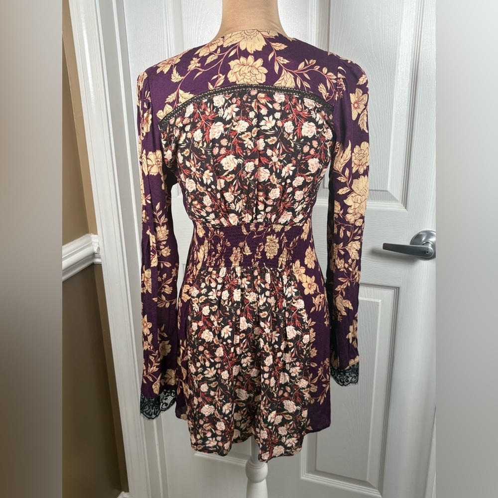 Free People Odette Floral‎ Long Sleeve Tunic NWT XSmall - Picture 3 of 14